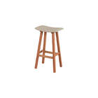 Banqueta Alta Ipanema - Stain E Tecido Bege - Meu Móvel De Ma