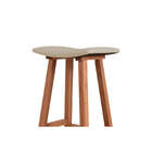 Banqueta Alta Ipanema - Stain E Tecido Bege - Meu Móvel De Ma