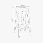 Banqueta Alta Iron Branco D'rossi