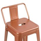 Banqueta Alta Iron Tolix Com Encosto - 76 Cm - Cobre Rose