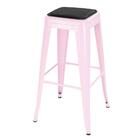 Banqueta Alta Iron Tolix Design Industrial Com Almofada