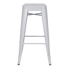 Banqueta Alta Iron Tolix - Industrial - Aço - Vintage - Cinza