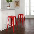 Banqueta Alta Iron Tolix - Industrial - Aço - Vintage - Verme