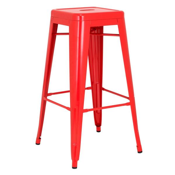 Banqueta Alta Iron Tolix - Industrial - Aço - Vintage - Verme