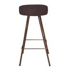 Banqueta Alta Laisa Bronze Suede Marrom