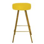 Banqueta Alta Laisa Dourado Corino Amarelo