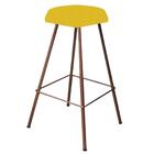 Banqueta Alta Lari Eiffel Bronze Amarelo