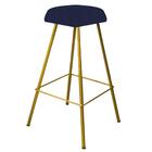 Banqueta Alta Lari Eiffel Dourado Azul Marinho