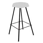 Banqueta Alta Lari Eiffel Preto Branco