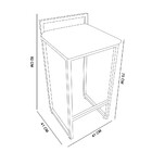 Banqueta Alta Lavinia Suede Base Cobre D03 - D'rossi - Cinza