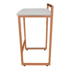 Banqueta Alta Lavinia Suede Base Cobre D03 - D'rossi - Cinza