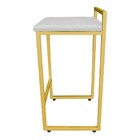 Banqueta Alta Lavinia Suede Base Dourado D03 - D'rossi - Cinza