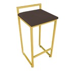 Banqueta Alta Lavinia Suede Base Dourado D03 - D'rossi - Marr
