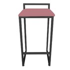 Banqueta Alta Lavinia Suede Base Preto D03 - D'rossi - Rose