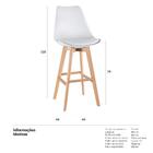 Banqueta Alta Leda - Monty - Branco