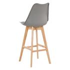 Banqueta Alta Leda - Monty - Cinza Claro