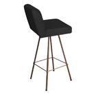 Banqueta Alta Lexi Bronze Suede Preto