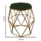 Banqueta Alta Lexi Dourado Suede Vermelho