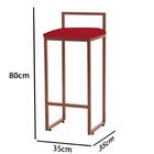 Banqueta Alta Lina Industrial Balcão Bistrô Ferro Bronze