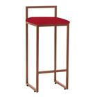Banqueta Alta Lina Industrial Balcão Bistrô Ferro Bronze