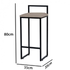 Banqueta Alta Lina Industrial Cozinha Bar Balcão Bistrô Ferro