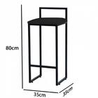 Banqueta Alta Lina Preto Preto