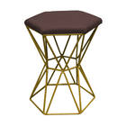 Banqueta Alta Linne Preto Suede Marrom