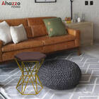 Banqueta Alta Linne Preto Suede Marrom