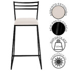 Banqueta Alta Lisboa Em Aço Carbono