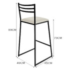 Banqueta Alta Lisboa Em Aço Carbono