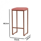 Banqueta Alta Lua Industrial Cozinha Bar Balcão Bistrô Ferro