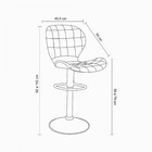 Banqueta Alta Lucia Pu Preto Base Disco Metálica - D'rossi