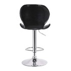 Banqueta Alta Lucia Pu Preto Base Disco Metálica - D'rossi