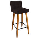 Banqueta Alta Lucy Com Encosto Cozinha Bar Balcão Bistrô Pé P