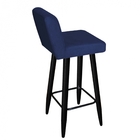 Banqueta Alta Luffi Com Encosto Bronze Azul