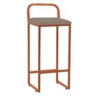 Banqueta Alta Luffi Com Encosto Bronze Bege