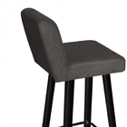 Banqueta Alta Luffi Com Encosto Bronze Cinza