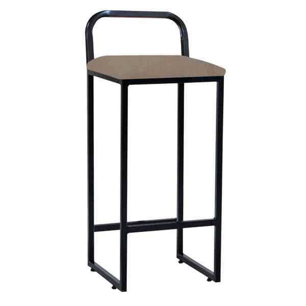 Banqueta Alta Luffi Com Encosto Cozinha Bar Balcão Bistrô Fer