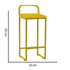 Banqueta Alta Luffi Com Encosto Cozinha Bar Balcão Bistrô Fer