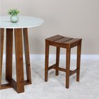 Banqueta Alta Madeira Maciça Cravo Pinhão