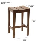 Banqueta Alta Madeira Maciça Cravo Pinhão