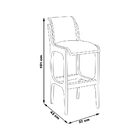 Banqueta Alta Madeira Maciça Pedri Linho Cinza/imbuia G42 - G