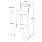 Banqueta Alta Madri Cromo - Logdesign