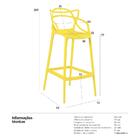 Banqueta Alta Masters Allegra - Amarelo