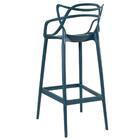 Banqueta Alta Masters Allegra - Azul Petróleo