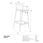 Banqueta Alta Masters Allegra - Branco