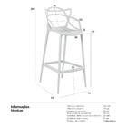 Banqueta Alta Masters Allegra - Cinza Claro