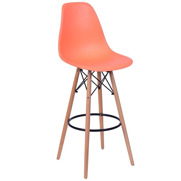 Banqueta Alta Mdp/mdf 6602pp-or Design - Laranja