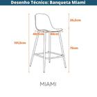 Banqueta Alta Miami - Nude