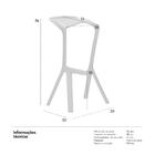 Banqueta Alta Miura - Branco